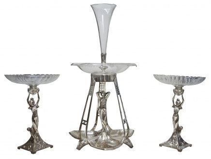 WMF Pair of  Centerpieces and jardiniere