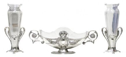 Pair of Vases and Centerpiece WMF (German)