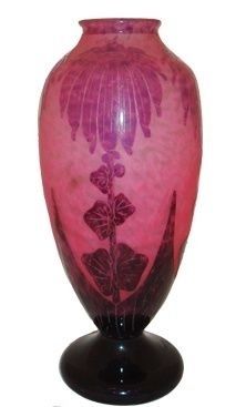 Glass Le Verre ( Flowers Dahlias)(French)