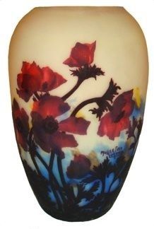 Glass Muller Fres ( Poppies Flowers) (French)